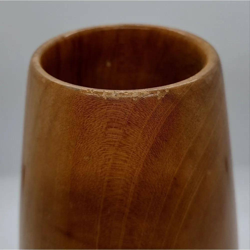 Wood Tulip Vase by Bo Keuhn